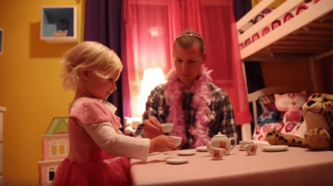Subaru Powered Equipment Owner Has A Tea Party With His Daughter